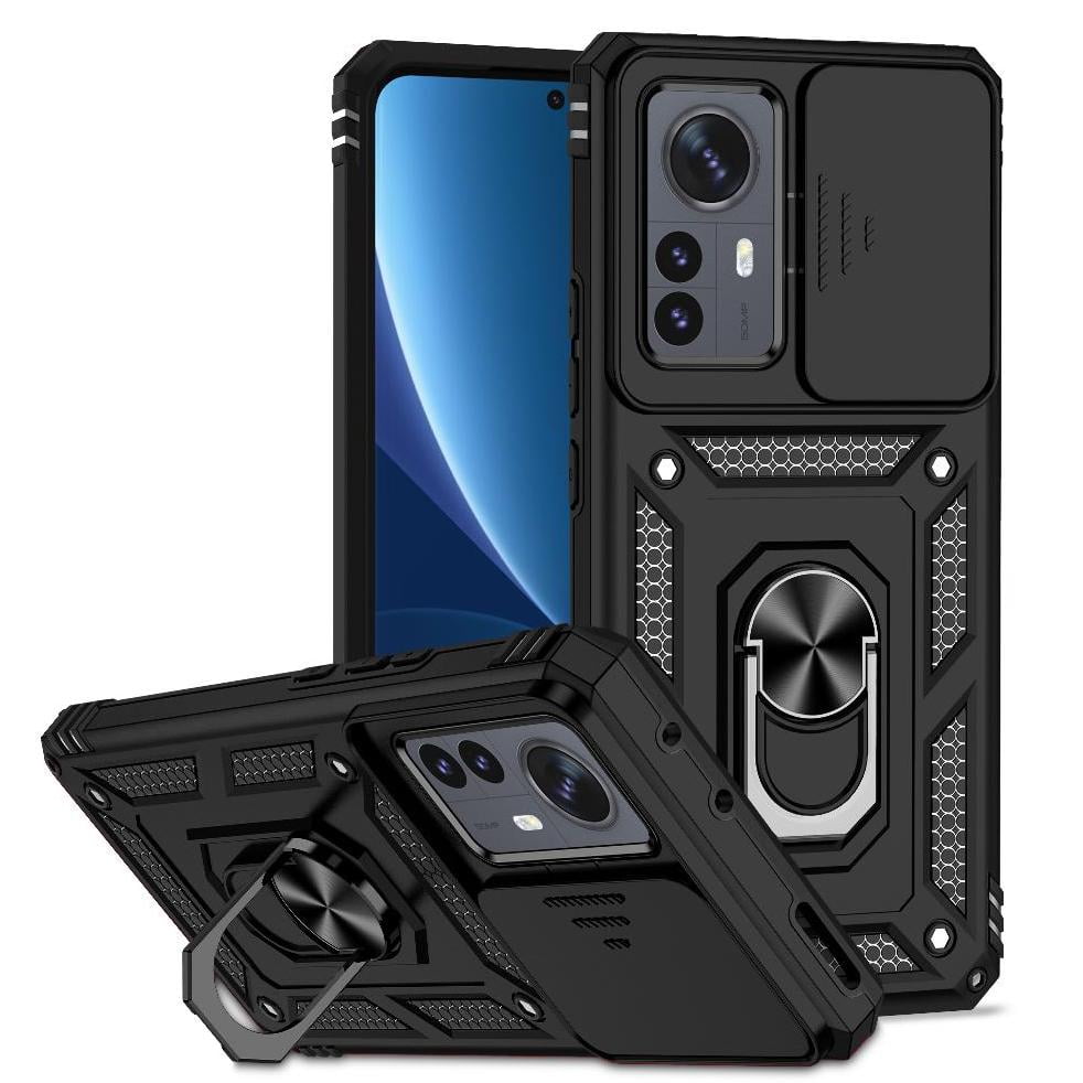Estuche Gangxun Para Xiaomi 12 Pro, Soporte Giratorio 360°, Estilo Mecánico Y Magnético