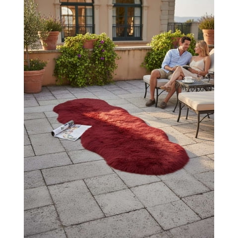 Mylhogar - Juego De 2 Alfombra Peluda Decorativa Ultra Suave