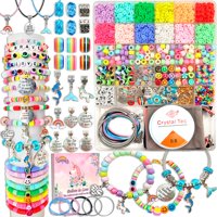 Kit De Fabricación De Pulseras Leitait Para Niñas Con 3100 Piezas De Abalorios De 5 A 12 Años
