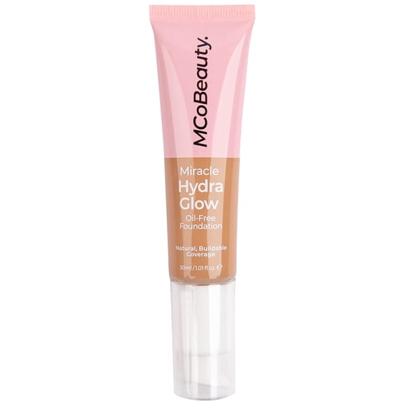Base McoBeauty Miracle Hydra Glow sin aceite, 30 ml, color beige claro