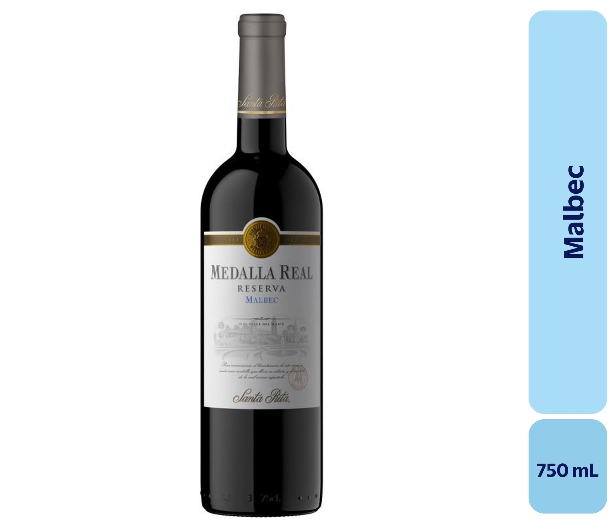 Vino Malbec Botella 750 mL Medalla Real