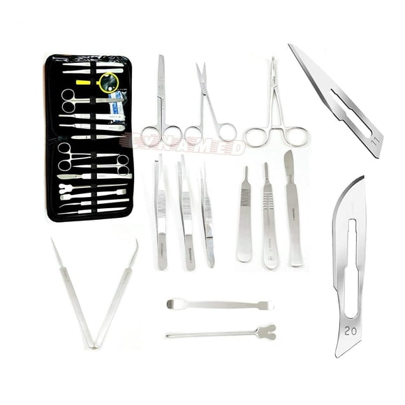 Kit de disección Cynamed 44 piezas de acero inoxidable - Estuche
