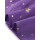 thumbnail image 5 of INSPIRE CHIC Vestido de Mujer de Chifón Sin Mangas con Cintura Fruncida y Estrellas Metálicas Doradas para Fiesta Púrpura XL, 5 of 6