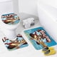thumbnail image 4 of TaleSpin-theme 4-Piece Shower Curtain Set with Rugs, Waterproof Bathroom Decor Set Includes Bath Mat, U-Shaped Rug, Toilet Lid Cover and Curtain with Hooks, 4 of 6