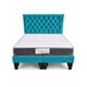 thumbnail image 1 of Cama Europea de 2 Plazas Calipso Felpa + Colchon Semi Ortopedico 2 Plazas, 1 of 2