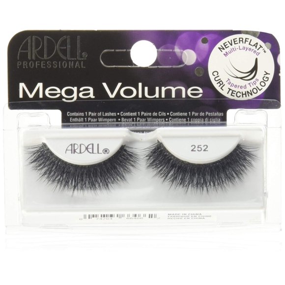 Pestañas Ardell Mega Volume Lash 252 de fácil aplicación