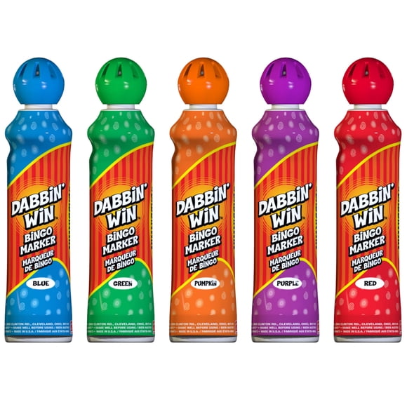 Marcadores Mini para Bingo Dabbin' Win Paquete de 5