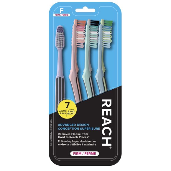 Reach Advanced Design Firm Bristle Toothbrushes, 7 Count