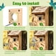 thumbnail image 5 of Ensayeer paquete de 4 protectores de madera para pajareras con orificio de 4 cm, 5 of 7