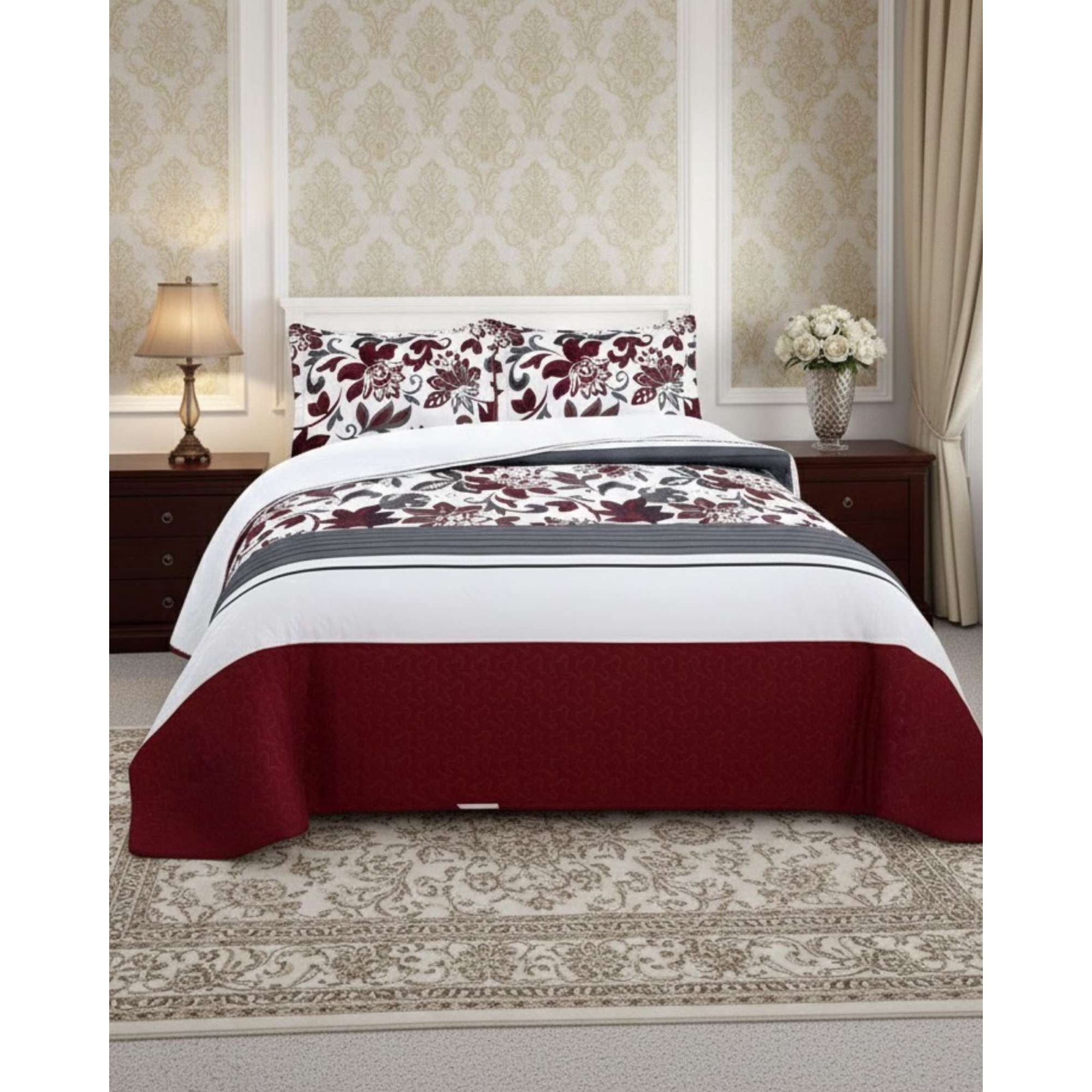 Myl Todo Hogar - Cobertor Colcha Quilt Sherpa Otoño Invierno 2 Plazas