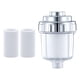 thumbnail image 4 of Purificador de agua para baño, purificador de agua para ducha, filtro debajo del grifo del fregadero, filtro de línea de limpieza para baño, filtro de 2 elementos filtrantes, 4 of 4