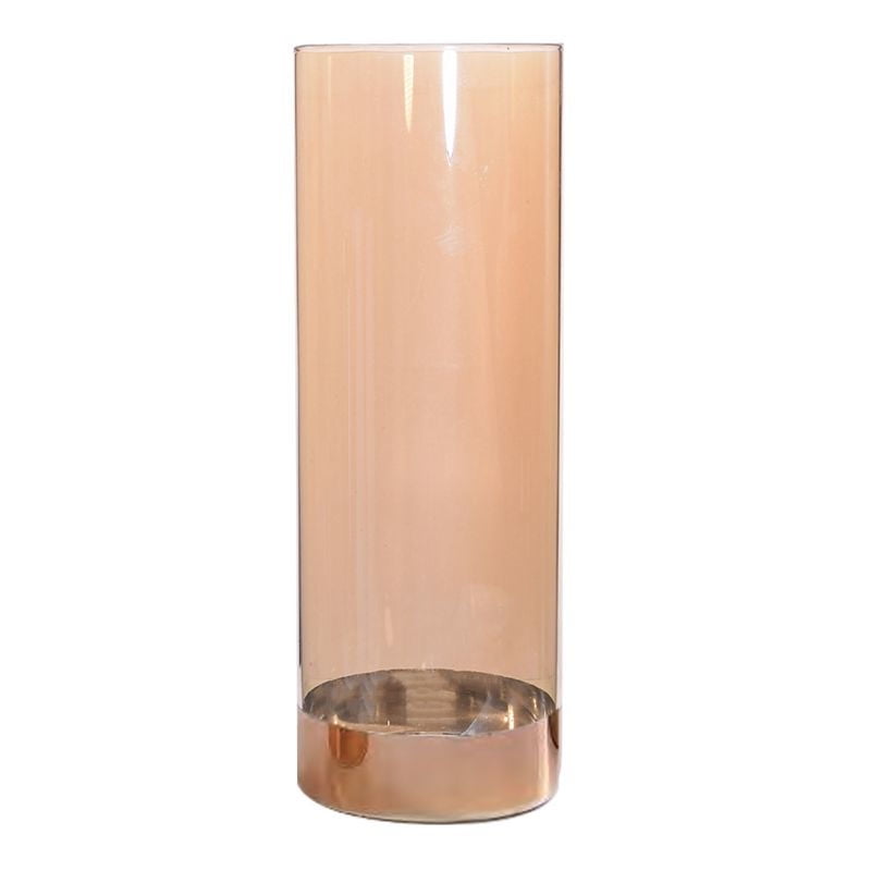Mainstays - Florero Vidrio Iones Rosado Bor Dorado S