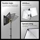thumbnail image 4 of Kit de iluminación Softbox Raleno PS075 con bombilla LED de 50 W 5500 K, 4 of 7