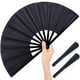 thumbnail image 1 of Abanico plegable JOHOUSE de seda negra para aplausos de 33 cm, 3 unidades, 1 of 3