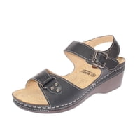 Vía Franca - Sandalia Confort Negro Modelo Italiano