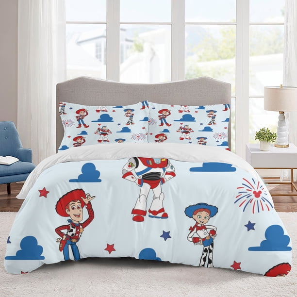 Toy Story Bedding Sets Cartoon Duvet Cover Lightweight 3 Piece Bet Sets for Kids Boys Girls