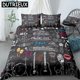thumbnail image 1 of Music Duvet Cover Set Microphone Guitar Headphone Drums Bedding Rock Music Quilt Cover Black Bed Set Colorful Dropship, 1 of 5