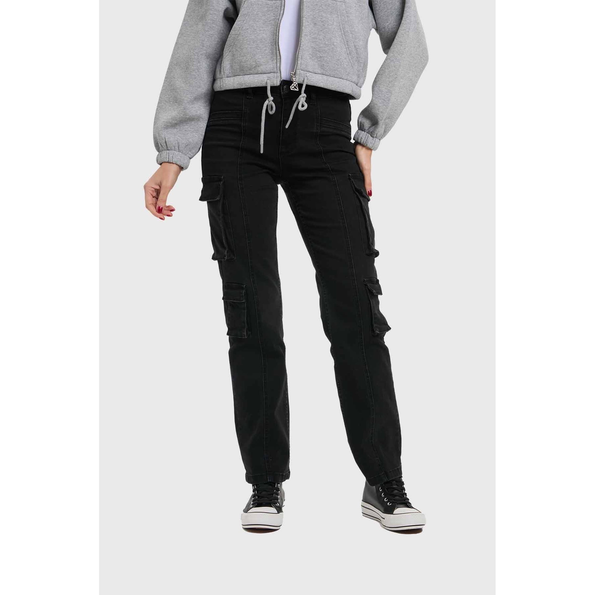 Fashionspark - Jeans Mujer Denim Calce Recto Negro