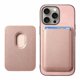 thumbnail image 5 of Funda de Cuero Magnética con Tarjetero para iPhone 16 Pro Max Cubierta Delgada Rosa, 5 of 5