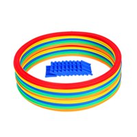 Bothyi - Juego De Anillos De Rayuela Con Conectores Portátil Para Niños Y Niñas De 3 Años En Adelante 36 Cm 10 Anillos