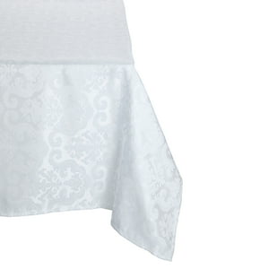 Sueno Blanco - Mantel Cuadrado Flor De Lis Blanco