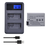 Genérico - Batería Lp-E8 + Cargador Doble Lc-E8 Alternativo Canon