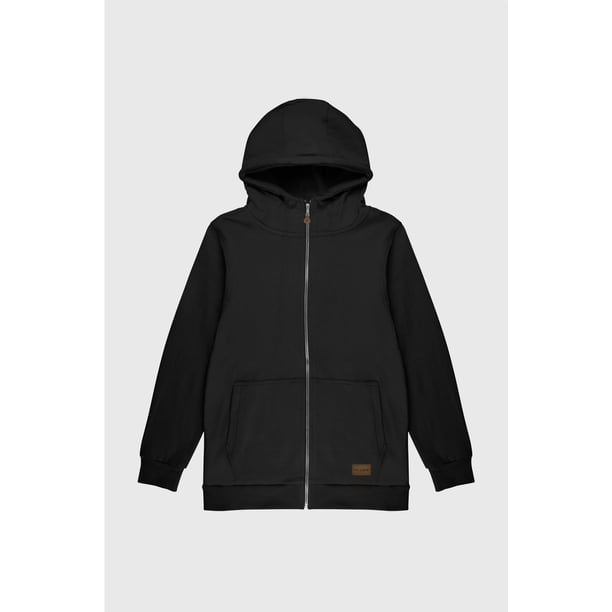 Polerón Zipper Classic Negro Hombre Falcone