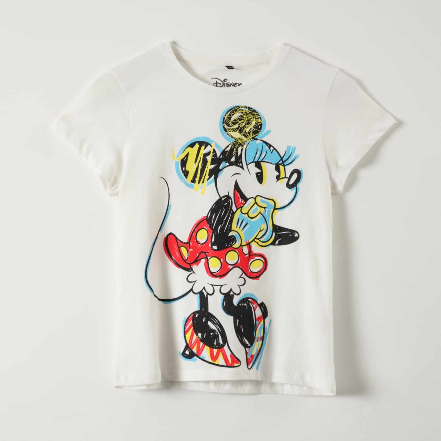 Polera Manga Corta Mujer Minnie Blanco Disney