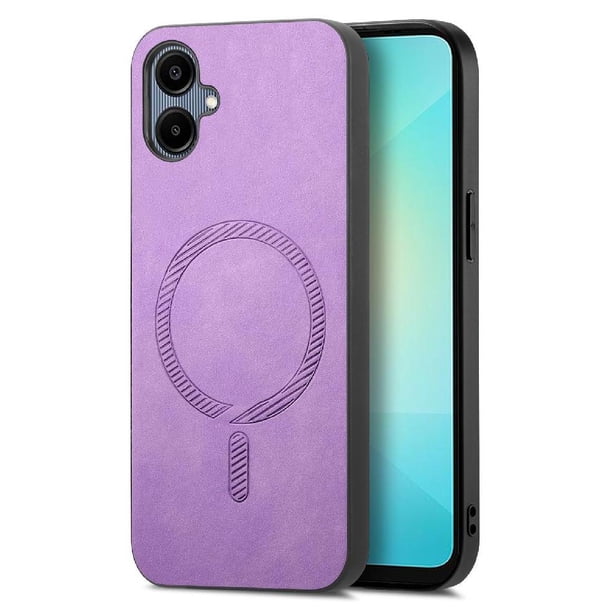 Magnetic Slim Case for Samsung Galaxy A06 with Camera Guard & Anti-Scratch Back Purple