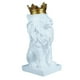 thumbnail image 4 of Estatua Moderna De Cabeza De León, Figura De Animal, Artesanía De Resina Para Estantería De Escritorio, Color Blanco, 4 of 5