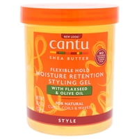 Cantu - Gel De Peinado Con Retención De Humedad, Con Semillas De Lino Y Aceite De Oliva: Fijación Flexible.