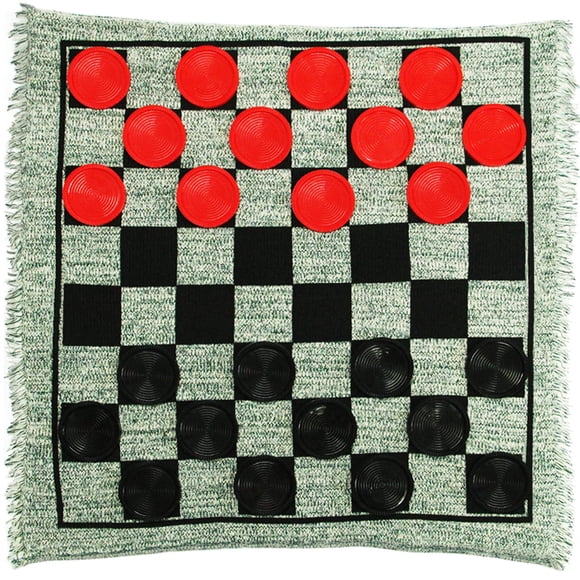 Alfombra de juego Giant Checkers Lulu Home Jumbo 3 en 1 para 2 jugadores