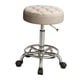 thumbnail image 4 of Taburete De Bar Con Ruedas Y Altura Regulable, Redondo, Color Beige, 4 of 5