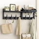 thumbnail image 1 of Perchero de pared Evermagin 29 con estante de madera negra, 1 of 7