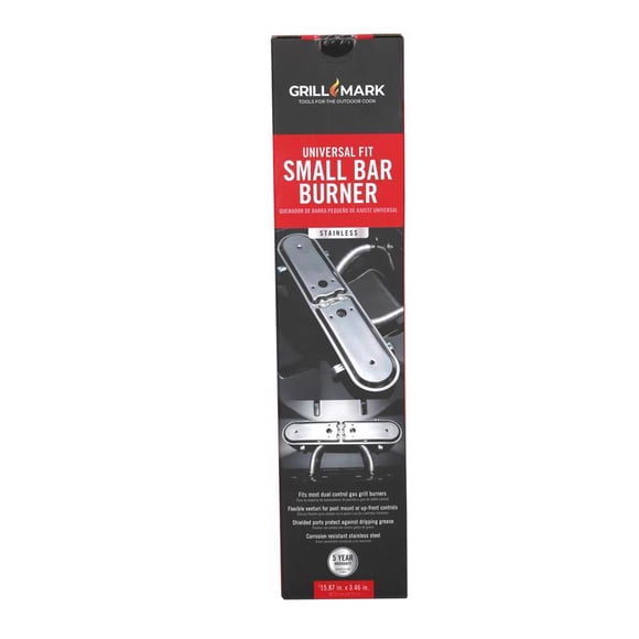 Grill Burner Grill Mark, acero inoxidable, 40,2 cm de largo, para universal