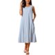thumbnail image 1 of INSPIRE CHIC Vestidos sin mangas a cuadros para mujer, ajuste holgado casual, vestido midi de cuadros con bolsillos, atuendos de verano L azul claro, 1 of 6