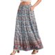 thumbnail image 4 of INSPIRE CHIC Faldas Boho para Mujer Estampado Floral Primavera Verano Cintura Elástica Casual Faldas Maxi XL Azul, 4 of 6