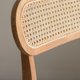 thumbnail image 5 of Silla de comedor nórdica de madera y ratán, 5 of 7