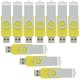 thumbnail image 1 of Unidad flash USB VICFUN, lápiz de memoria USB 2.0 de 2 GB, 10 unidades, amarillo, 1 of 3