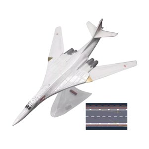 Magideal - Modelo De Avión Bombardero Estratégico Tupolev Tu-160 A Escala 1/200, Modelo De Avión, Decoración De Mesa Resistente Con Soporte, Recuerdo De Aviación Rusia
