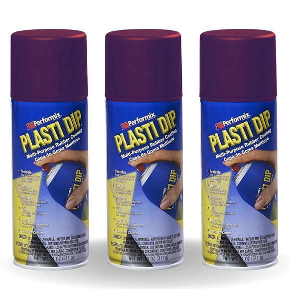 Spray de revestimiento de goma Plasti Dip 311 g Black Cherry, paquete de 3