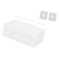 Bothyi - Cesta De Almacenamiento De Gabinete Cesta De Alambre De Acero Resistente Para Frutas Verduras Snacks Blanco M Con Etiqueta