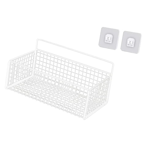 Bothyi - Cesta De Almacenamiento De Gabinete Cesta De Alambre De Acero Resistente Para Frutas Verduras Snacks Blanco M Con Etiqueta