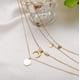 thumbnail image 2 of Bohemia Mujeres Collar Disco y Luna Collar Moneda Colgante Collar Deligatoe Gargantilla Cadena Collares multicapa para mujeres Gold Moon Crescent Disc Jewelry para mujeres y niñas, 2 of 6