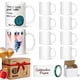 thumbnail image 1 of Juego de 12 tazas de café por sublimación Dmsky, 325 ml, cerámica blanca, 1 of 6