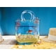 thumbnail image 4 of Jarrón OLEEK, bolsa de cristal hecha a mano, 25 cm, azul, para centros de mesa, 4 of 9