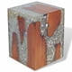 thumbnail image 1 of Taburete vidaXL de Madera Maciza de Teca y Resina 30x30x40 cm, 1 of 9