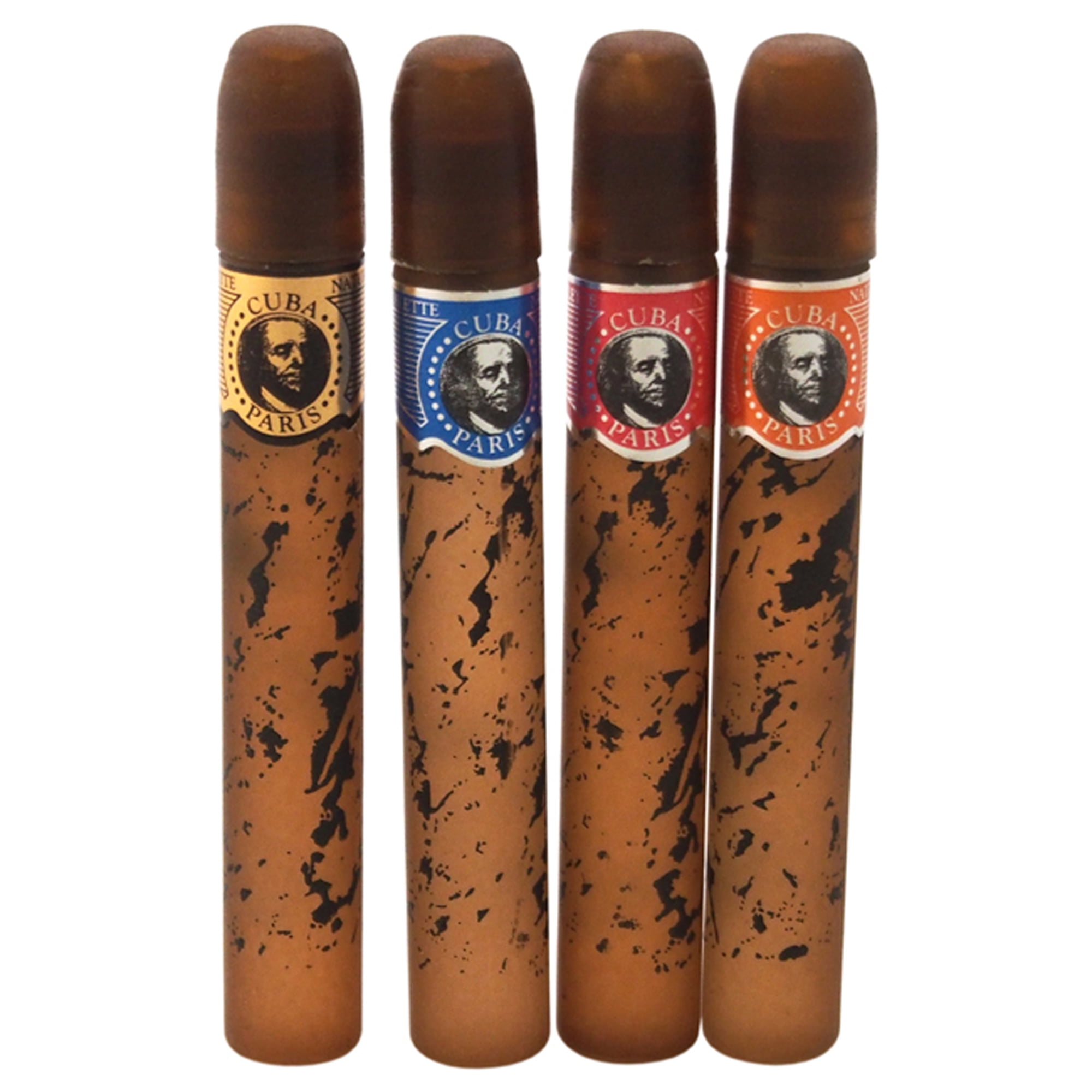 Set De Regalo Perfume Cuba Black Splash Dorado, Splash Rojo, Blue Splash, Orange Splash Hombre