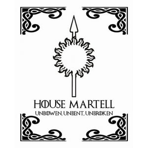 Rienda Libre Graphics - Decomural House Martell Game Of Thrones Ws-34193