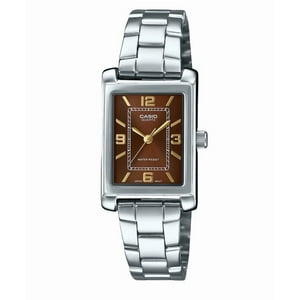 Casio - Reloj Análogo Para Mujer Standard Acero Inoxidable Dial Marrón Quartz Ltp-1234Dd-5A